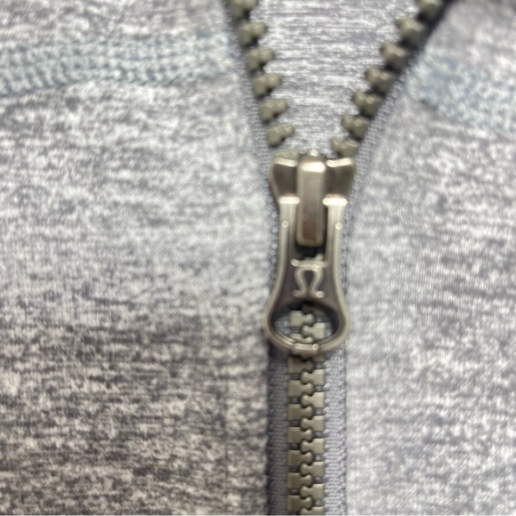 Women’s Lululemon In Stride Jacket Heathered Slate Gray Luon Size 12 Full Zip - Picture 4 of 5